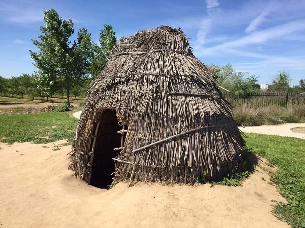 traditional yokut house on display. The yokut indians were the traditional inhabitants of the San Joaquin Valley 