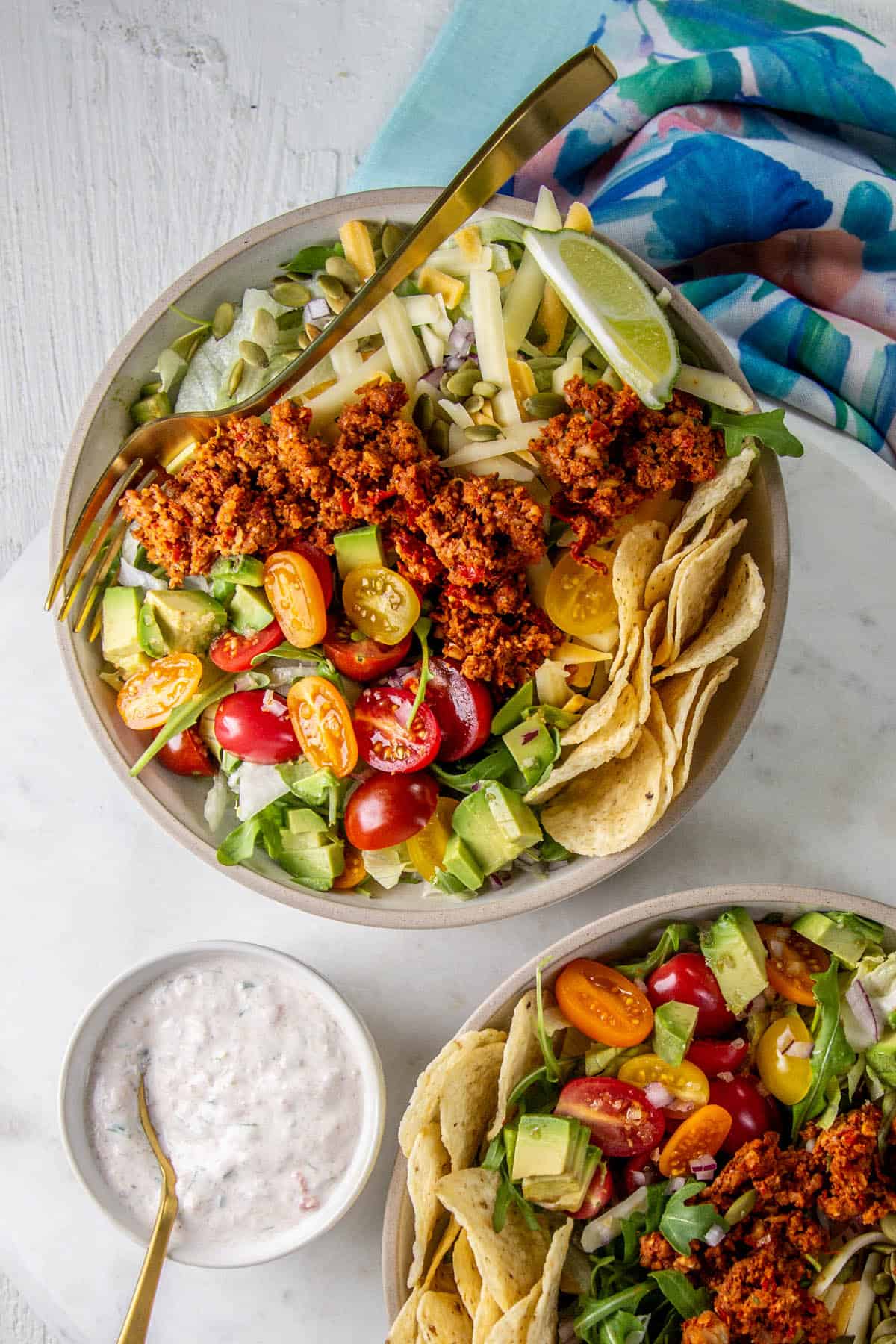 The Best Taco Salad Recipe With Walnut Taco Meat - California Grown