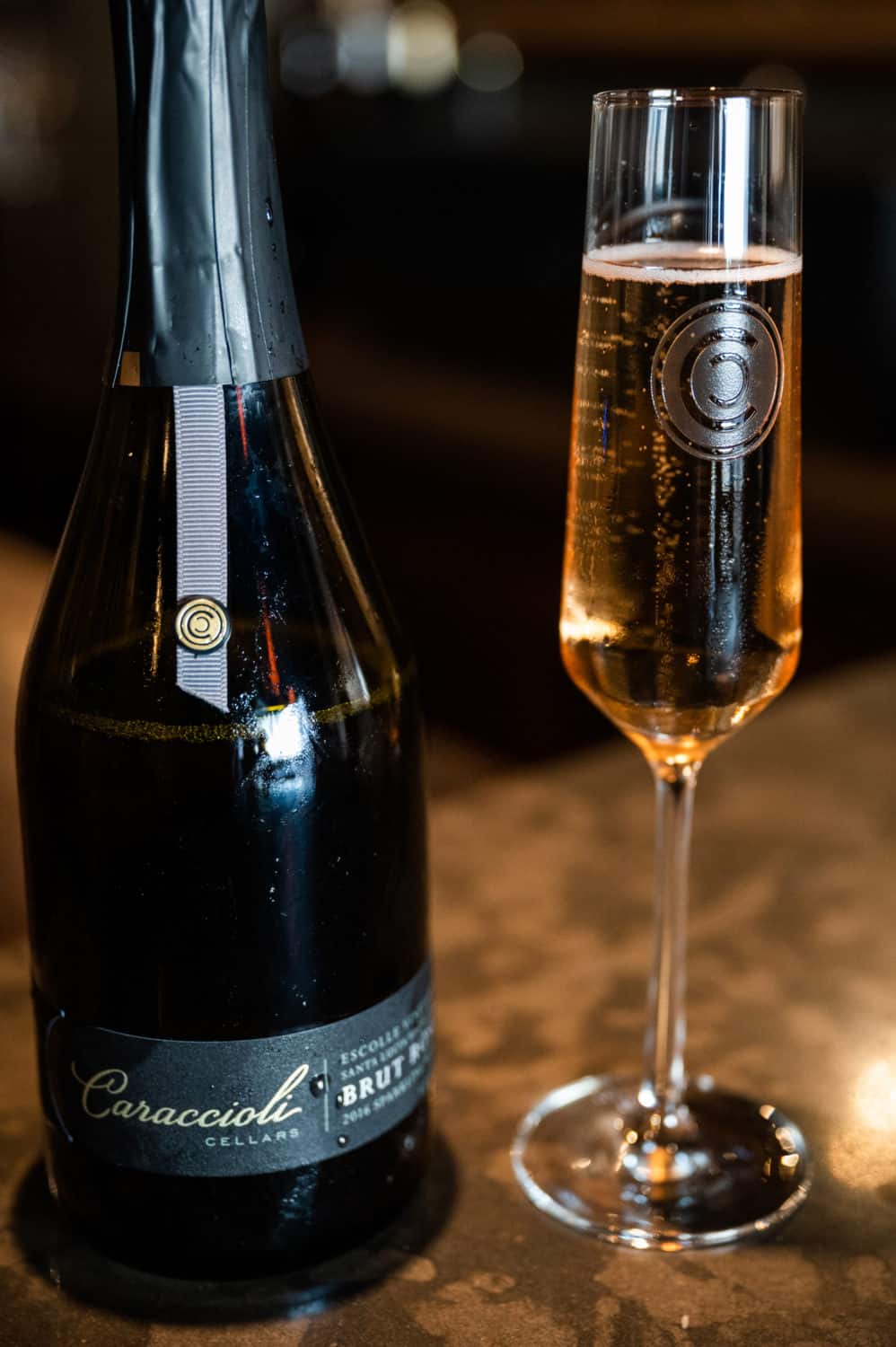 Sparkling wine at Caraccioli Cellars