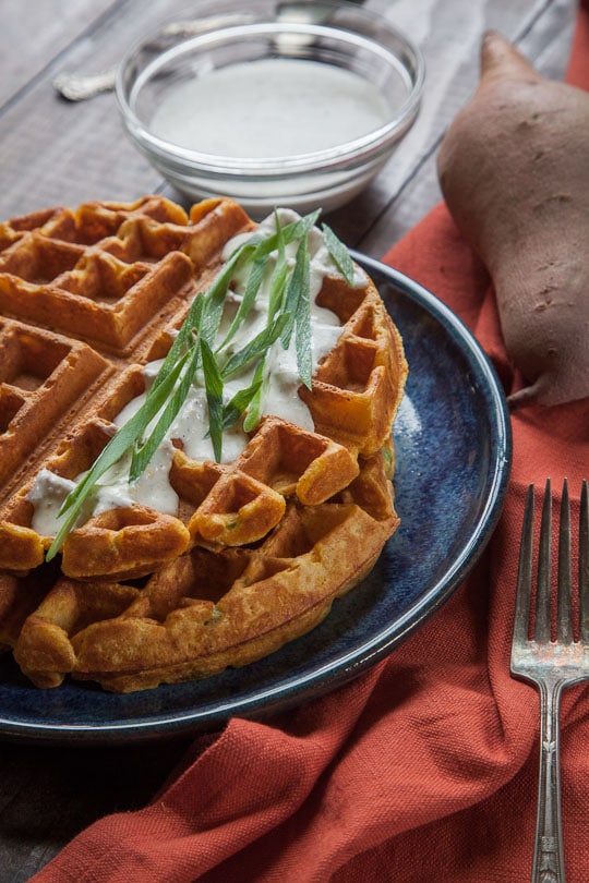 sweetpotato waffles from Eat the Love
