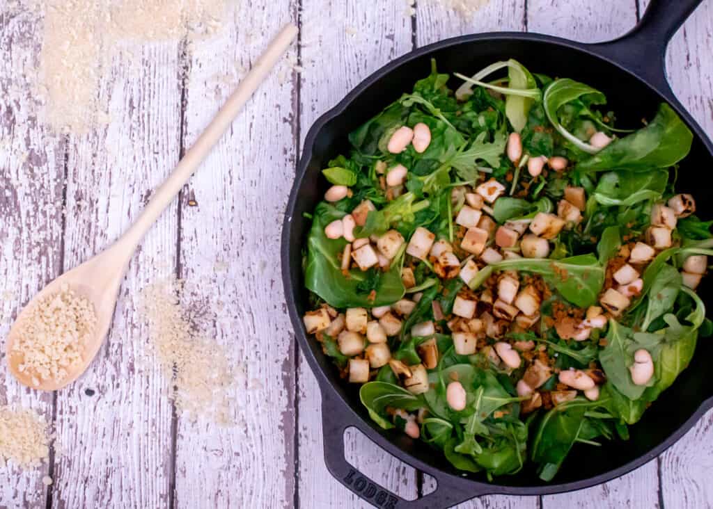 White-Beans-Greens-with-Turnips-Parmesan from Jerry James Stone