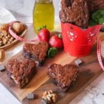 A la heart olive oil walnut brownies