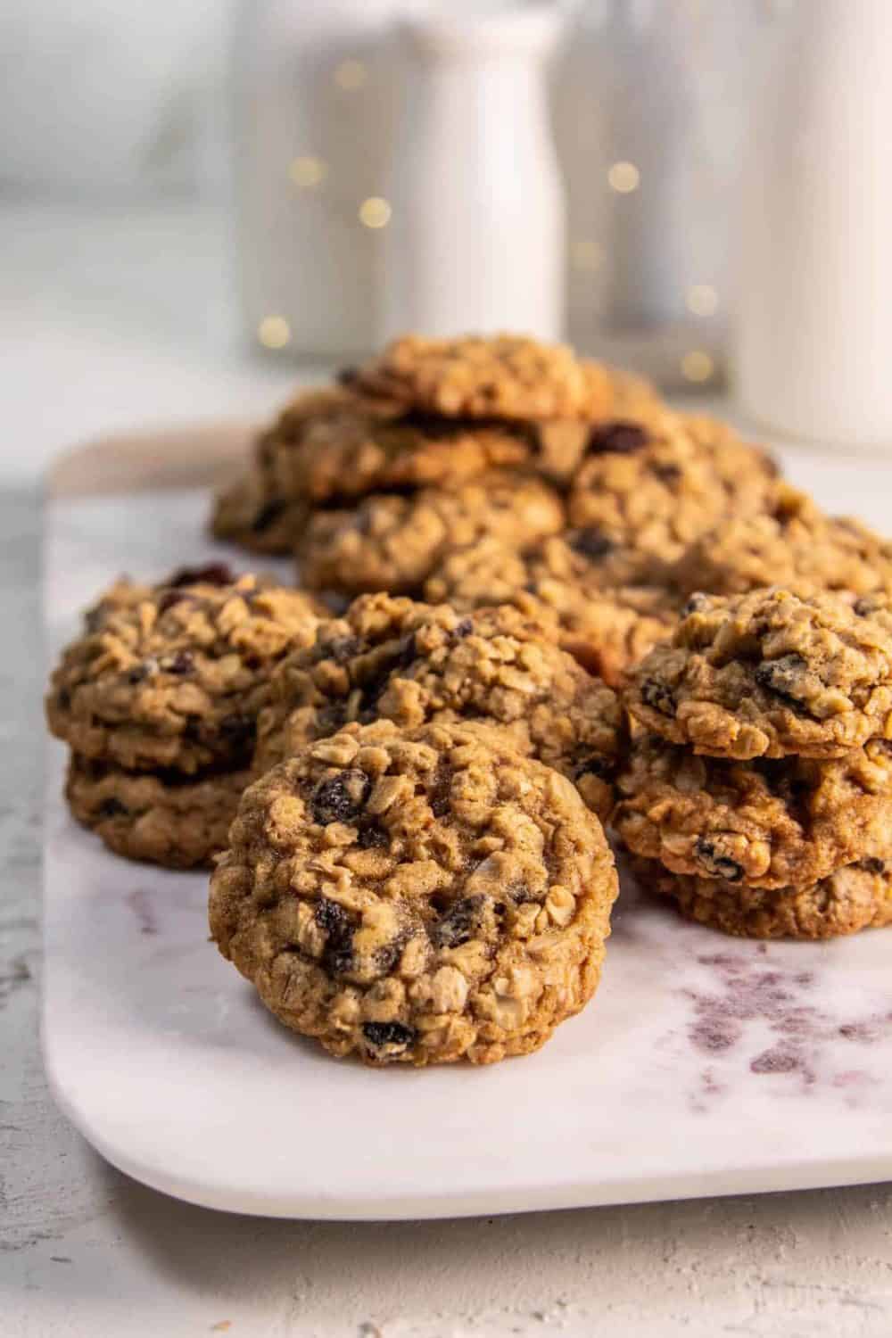 oatmeal cookies with raisins grown only in california