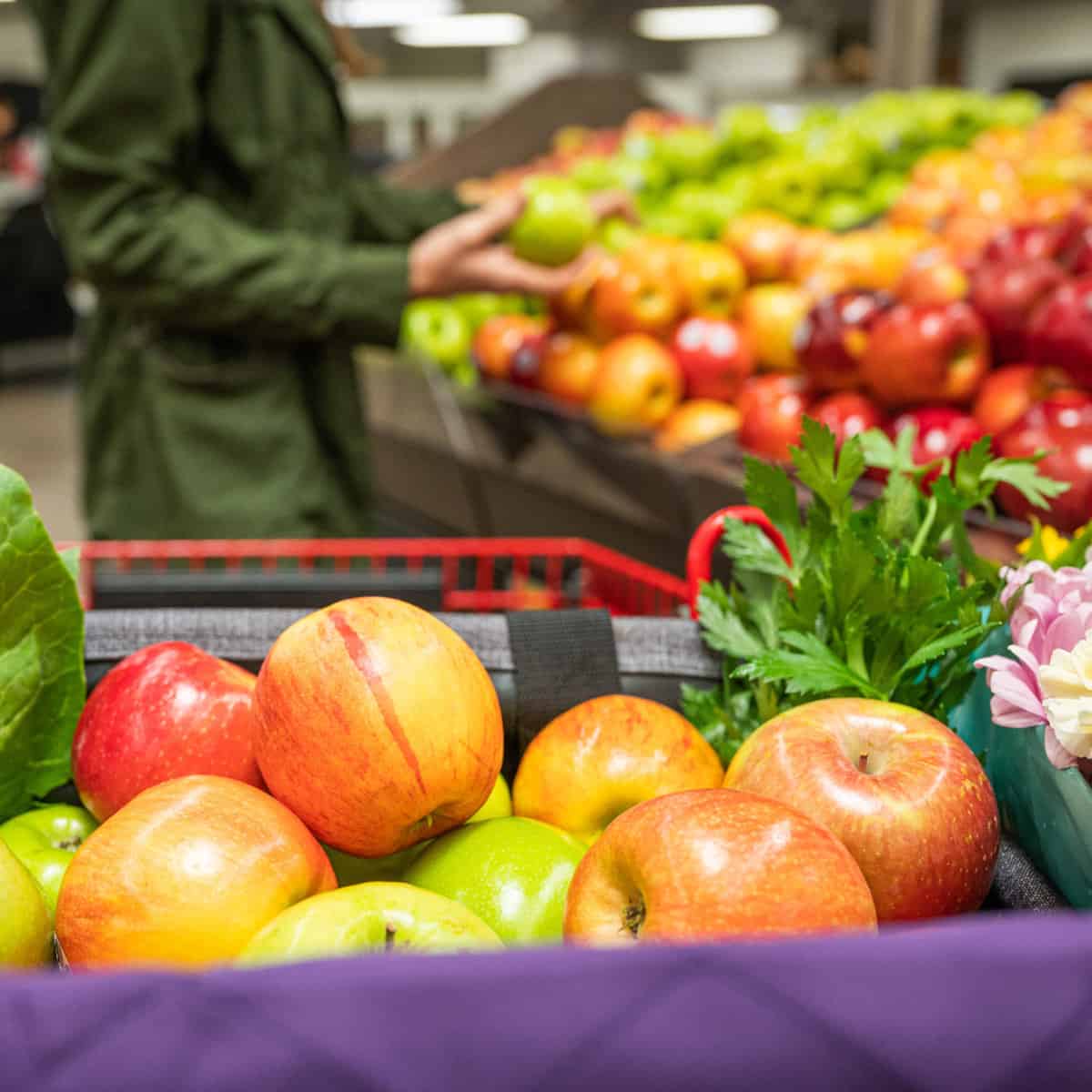 woman shopping at grocery store