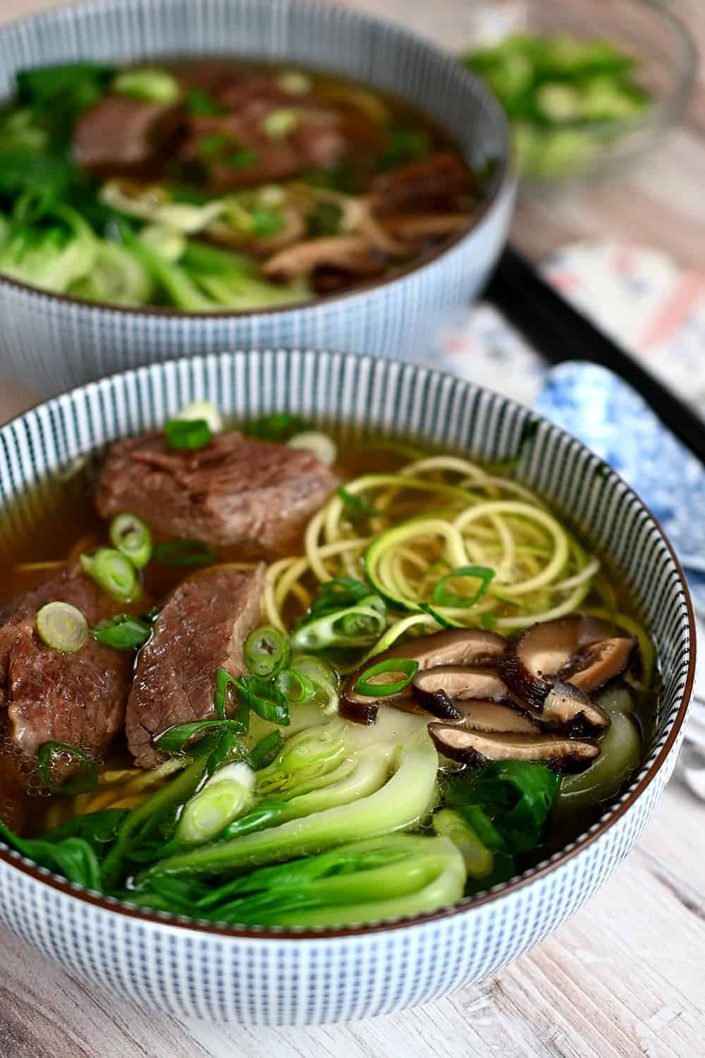 Chinese Beef Noodle Soup from Nom Nom Paleo with bok choy