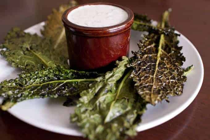 Crispy Kale with Ranch from G-Free Foodie
