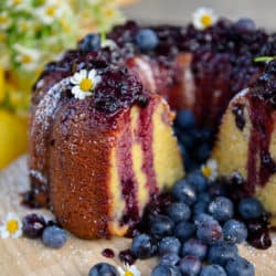 California Blueberry Lemon Ricotta Cake with Blueberry Compote by Alycia Moreno California Blueberry Lemon Ricotta Cake with Blueberry Compote by Alycia Moreno