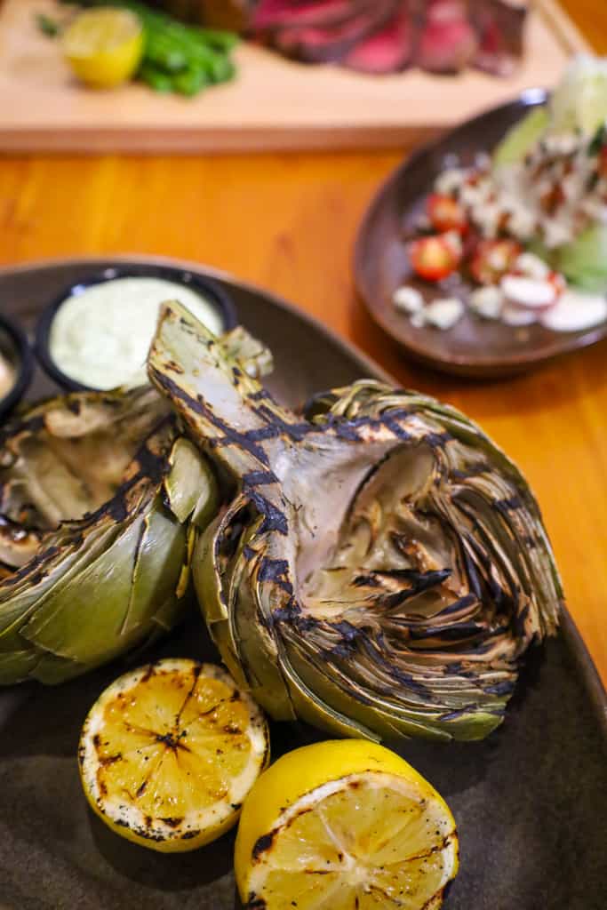 Grilled Artichoke at Black Angus