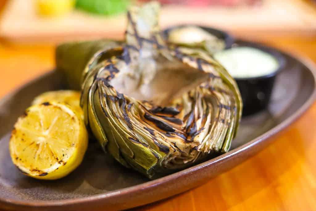 Grilled California Artichoke at Black Angus