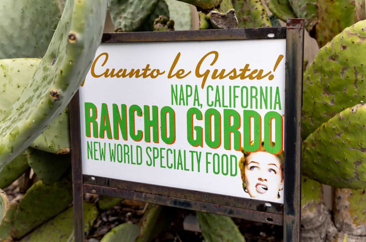 Rancho Gordo sign Napa Valley 2023 Photography By Hilary Rance for CA GROWN