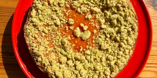 Bronwen Wyatt’s Apricot, Pistachio, Olive Oil Cake