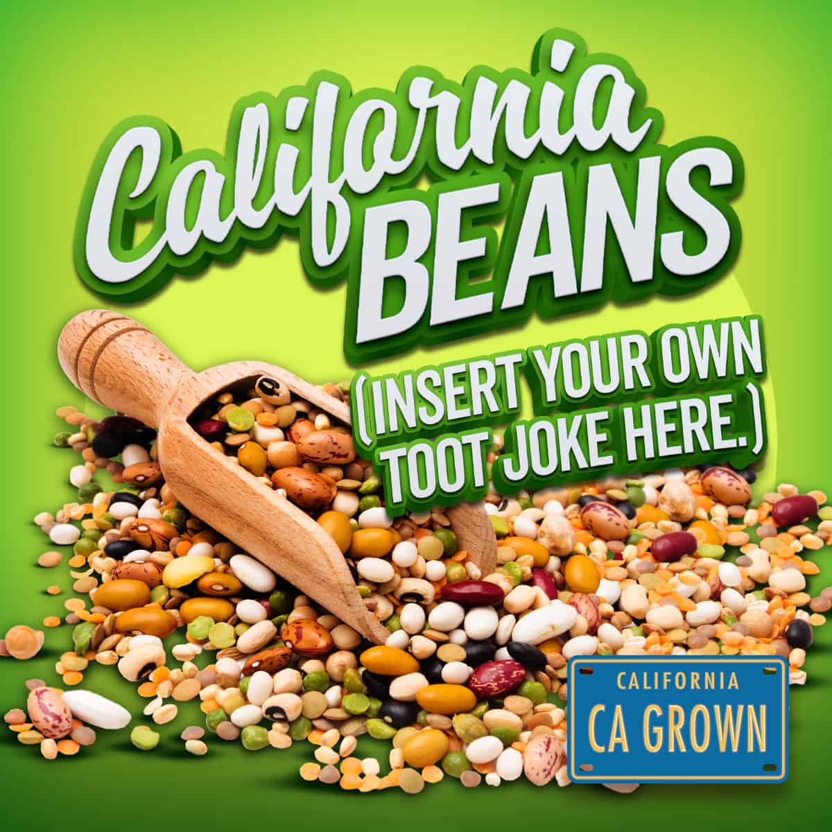 Grown to Be Great Square Bean Graphic