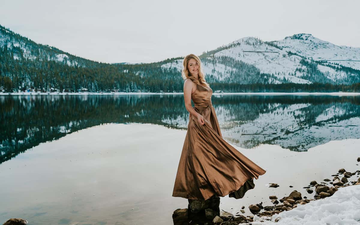Donner Lake - one of Alycia's favorite places for a winter adventure shoot