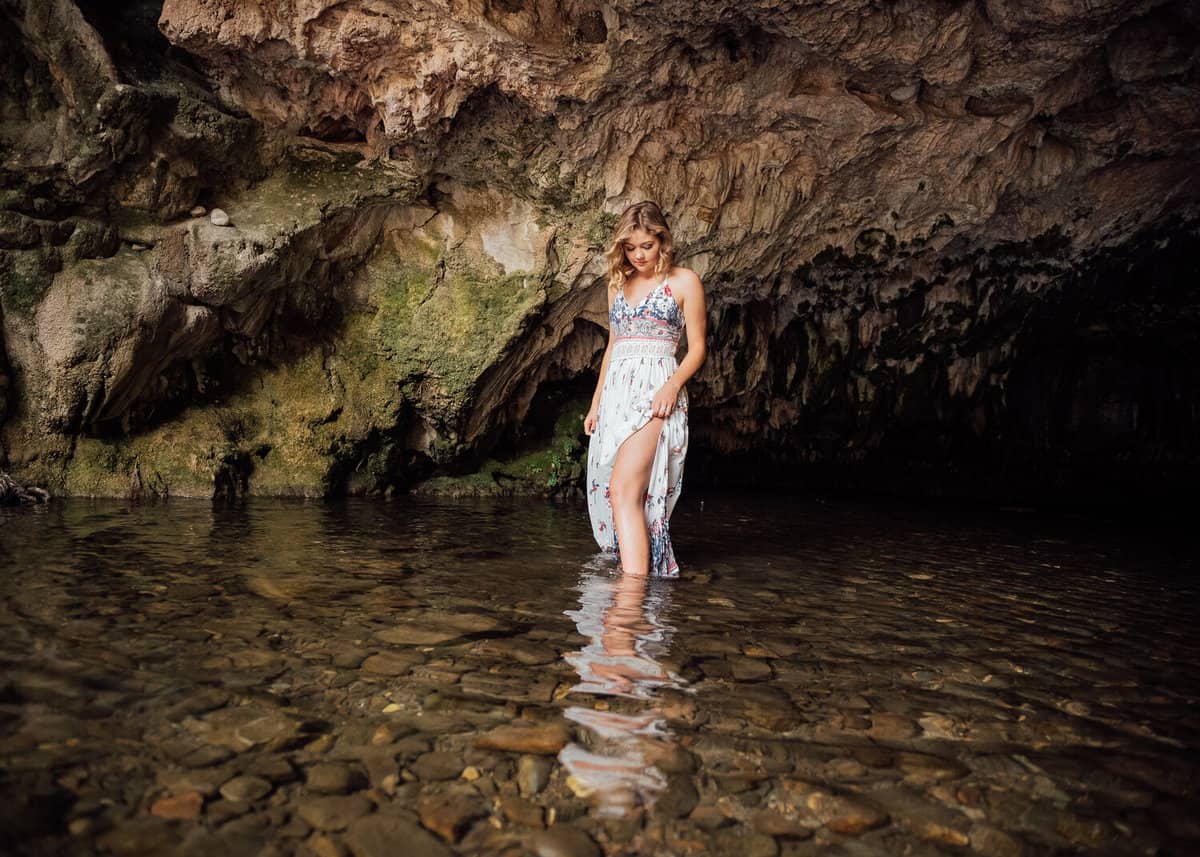 Rock formations in the Natural Bridges in Vallecito make for a stunning adventure photo shoot