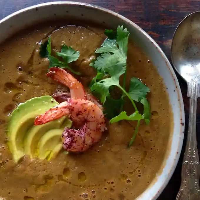 Mexican Gazpacho with Avocado from Hola Jalapeno