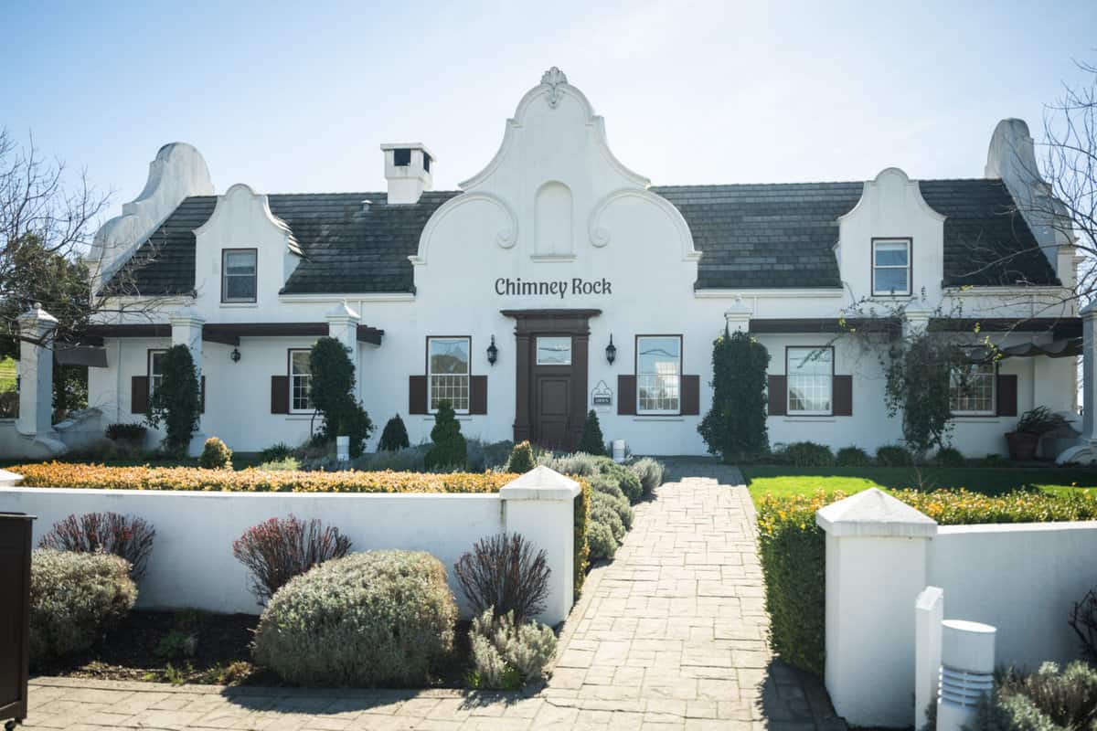 exterior view of Chimney Rock winery in Napa Valley, Ca