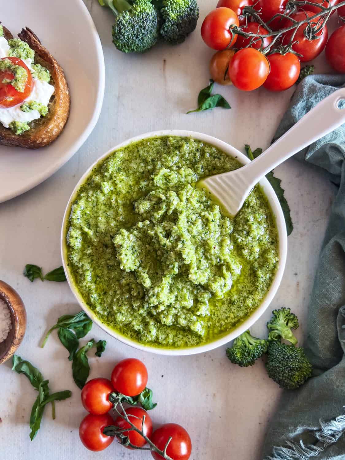 Broccoli Pesto in a Bowl - Jessica Lawson Big Delicious Life