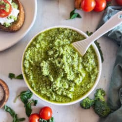 Broccoli Pesto in a Bowl - Jessica Lawson Big Delicious Life
