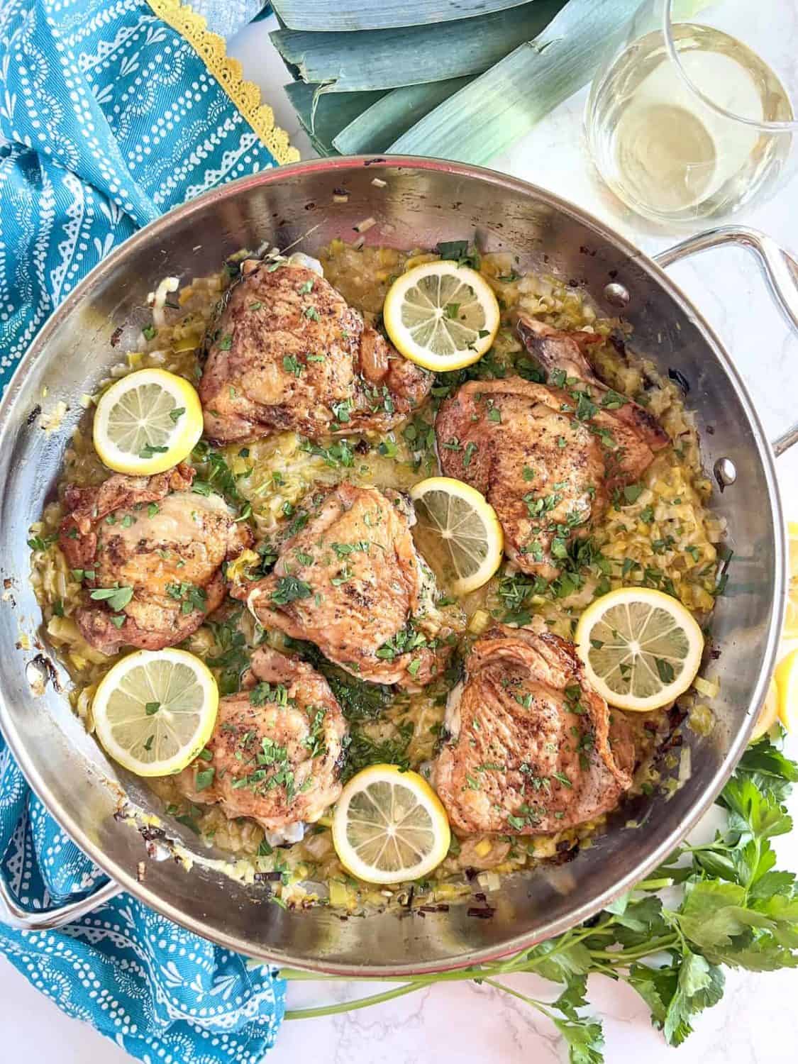 Chicken Thighs with Leeks - Jessica Lawson, Big Delicious Life