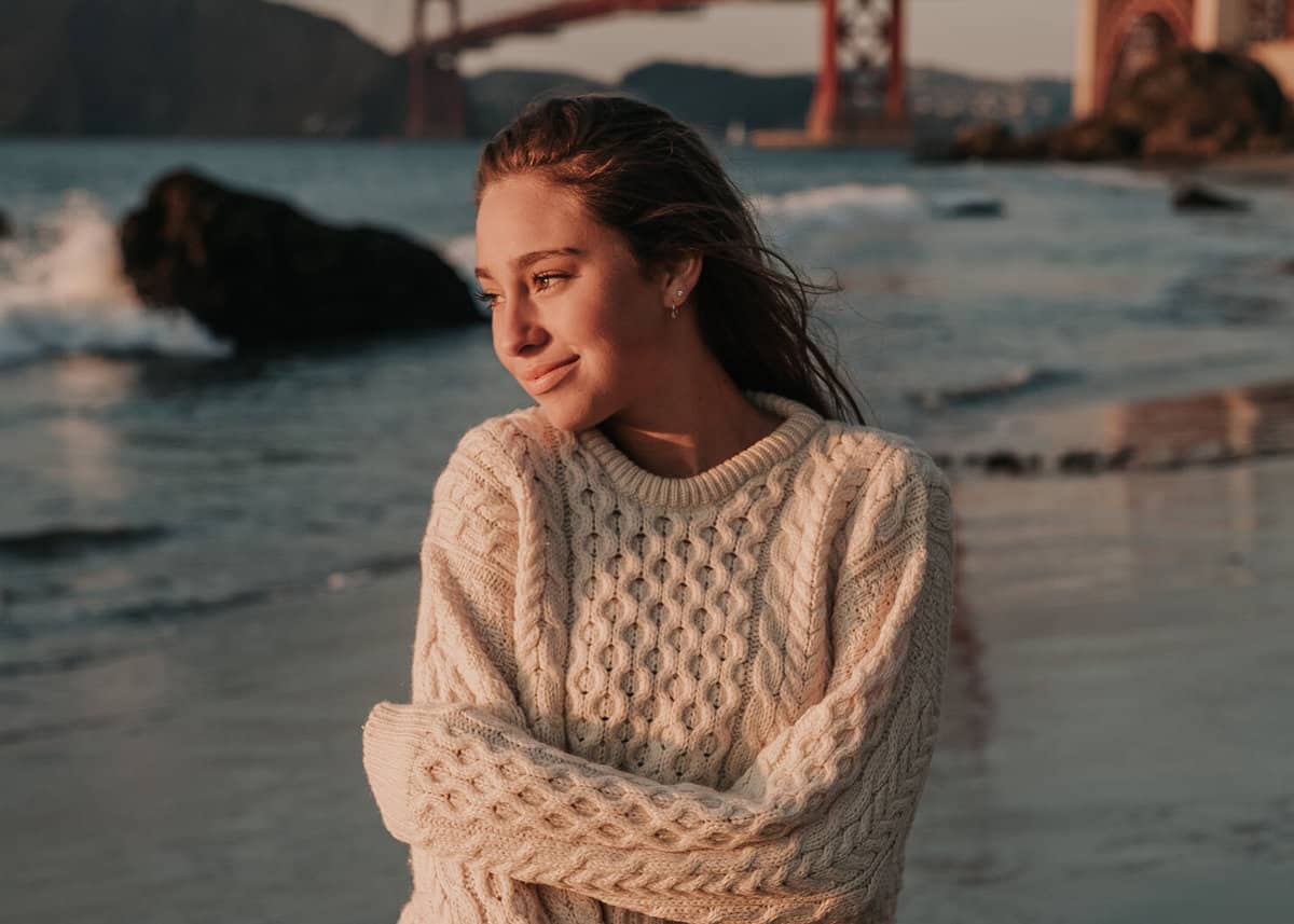 Marshall Beach, San Francisco photo shoot location with Golden Gate in the background