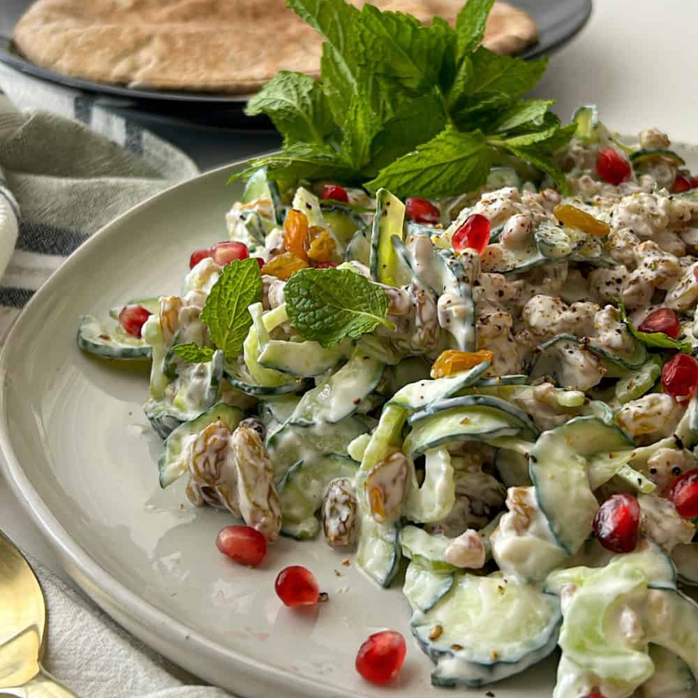 Jaine Mackievicz's cucumber, yogurt and golden raisin salad