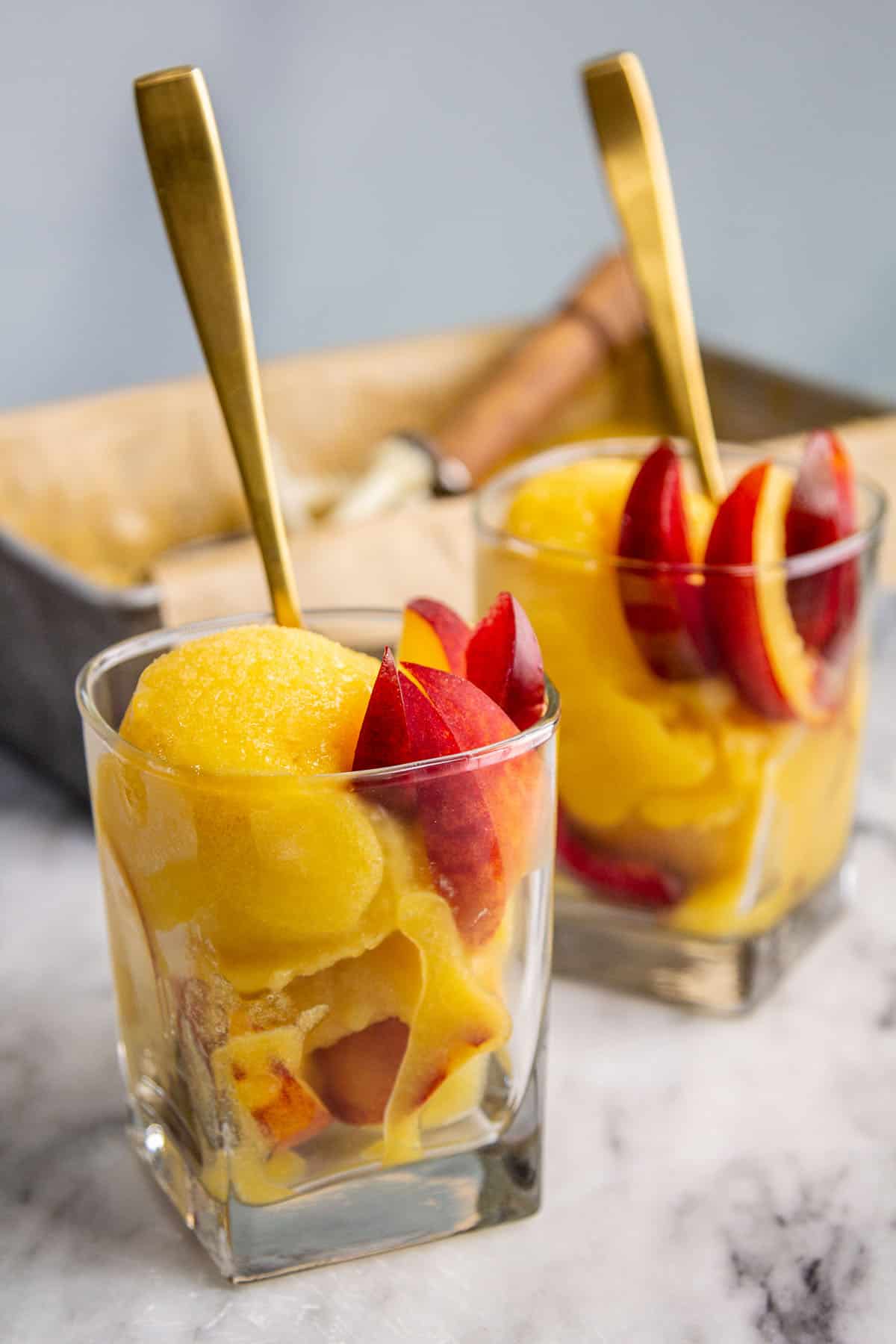 The Only 3-Ingredient Peach Sorbet Recipe You’ll Ever Need