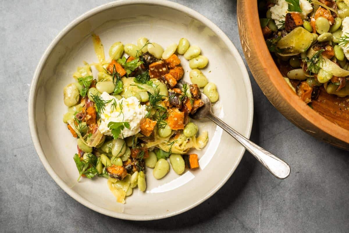 Lima beans recipe - lima bean ricotta salad