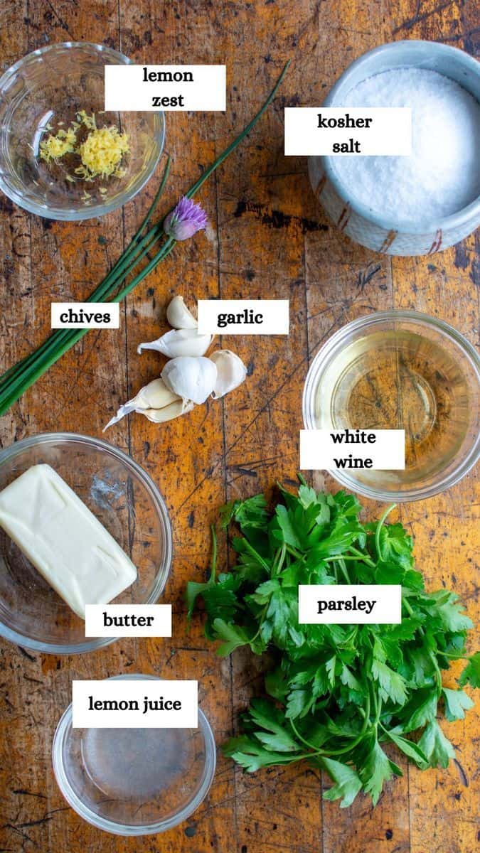 ingredients for garlic butter sauce