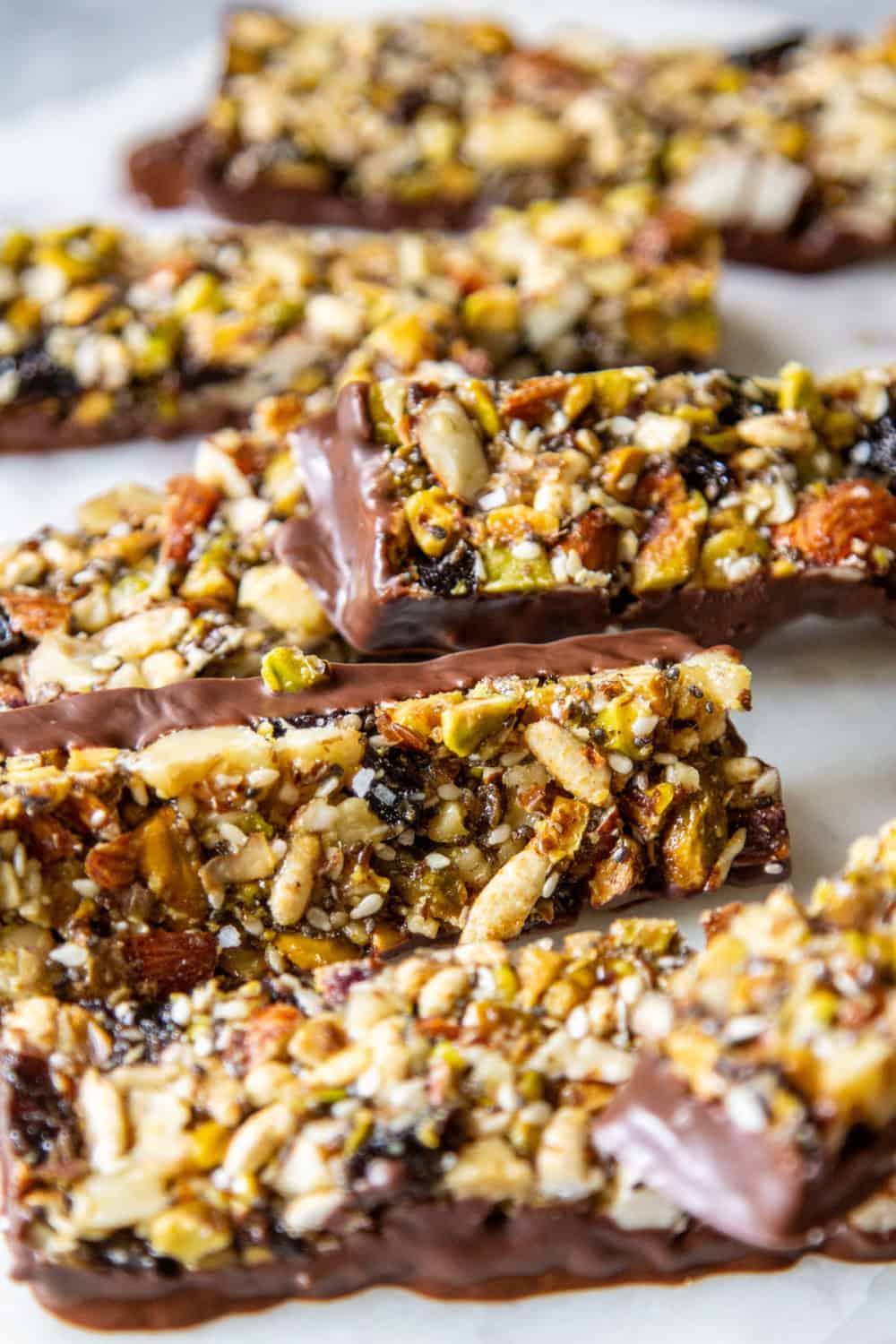 Energy bars close up.