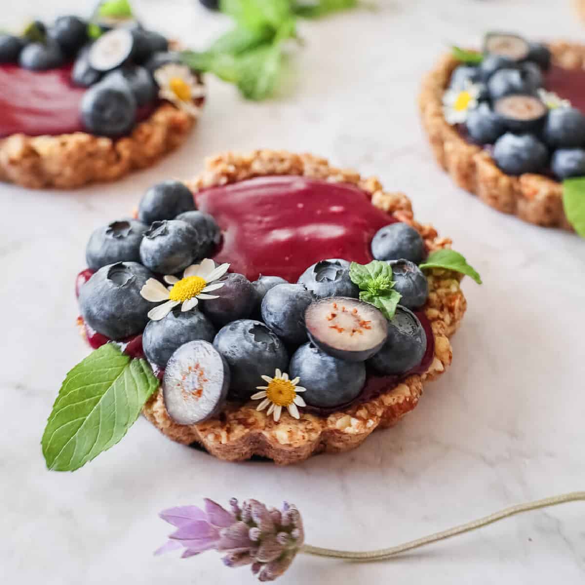 Blueberry Curd Mini Tarts from A Girl Defloured