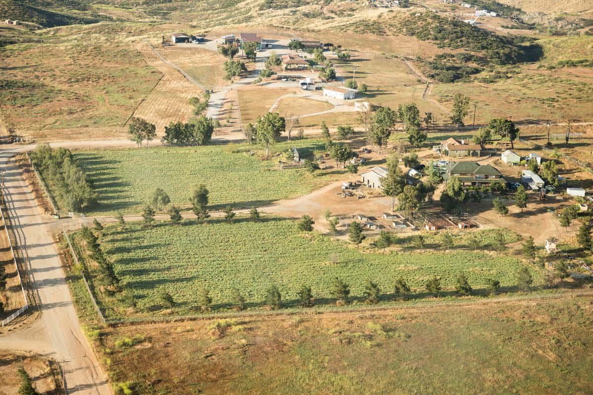 View from hot air balloon over temecula valley