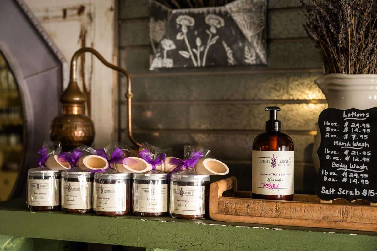 Products sold at Temecula Lavender Co.