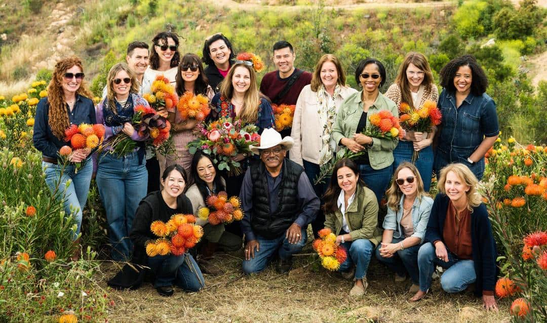 2023 CA GROWN Temecula Influencer Agritour: Resendiz Brothers Protea Frams with Mel Resendiz, farmer/owner and Diana Roy, Creative Director:  https://resendizbrothers.com/