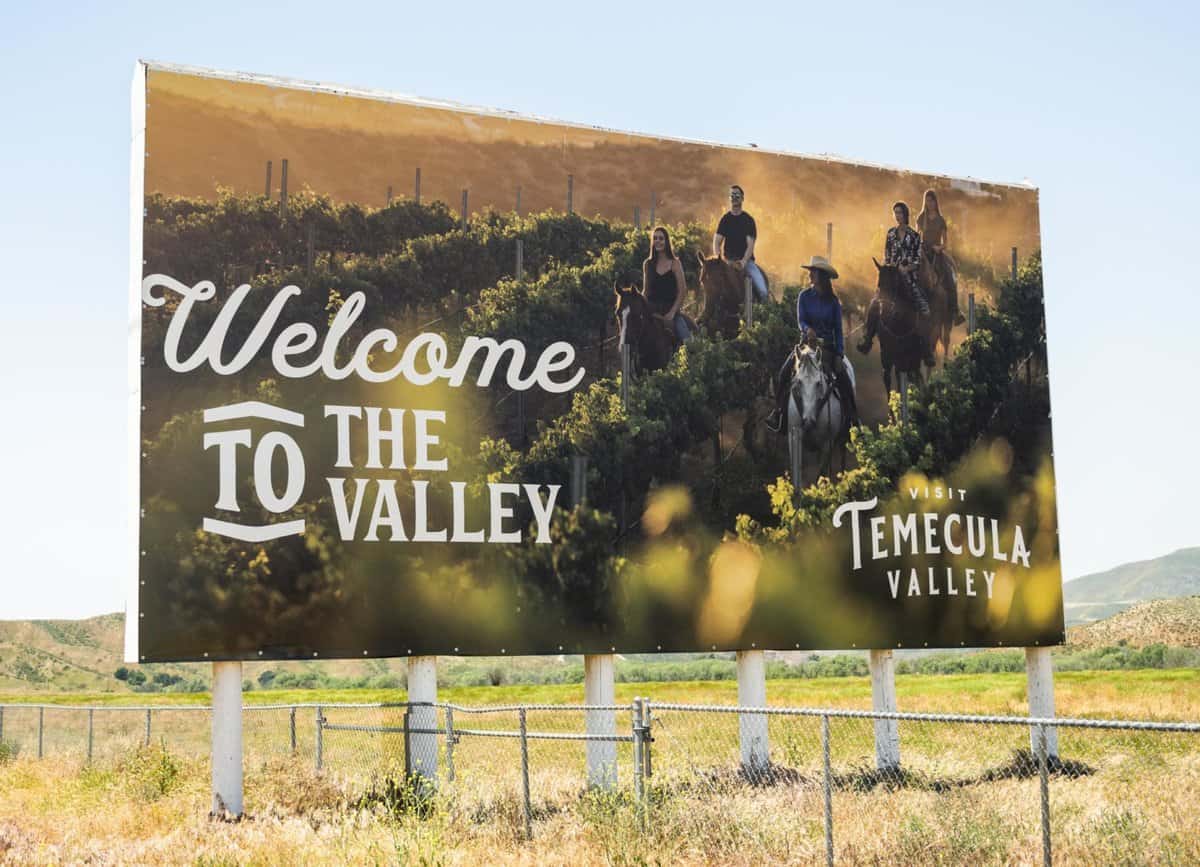 Welcome to the Valley Temecula sign