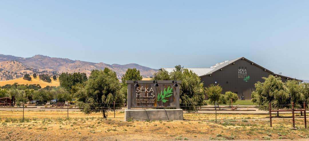 Entrance to Séka Hills Olive Mill and Tasting Room