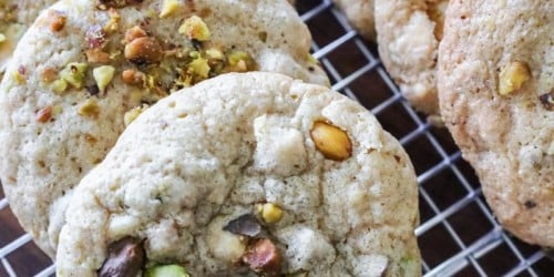 Pistachio + White Chocolate Chip Cookies from Keenan Farms