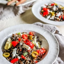 Cool Wild Rice and Olive salad