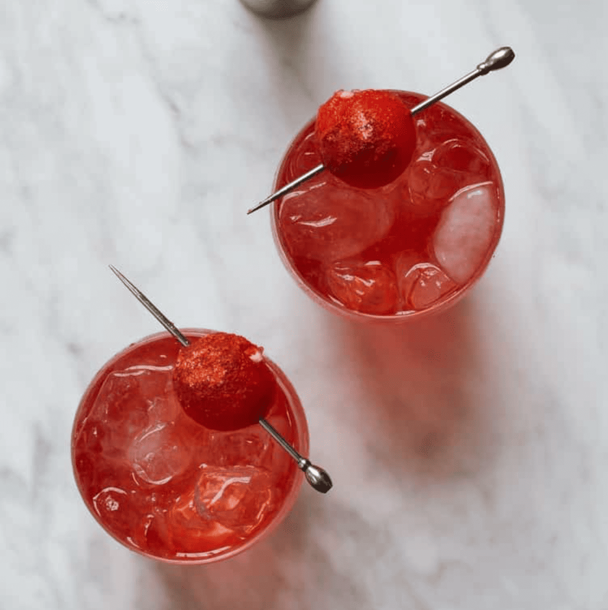 watermelon pomegranate margaritas from salt and wind