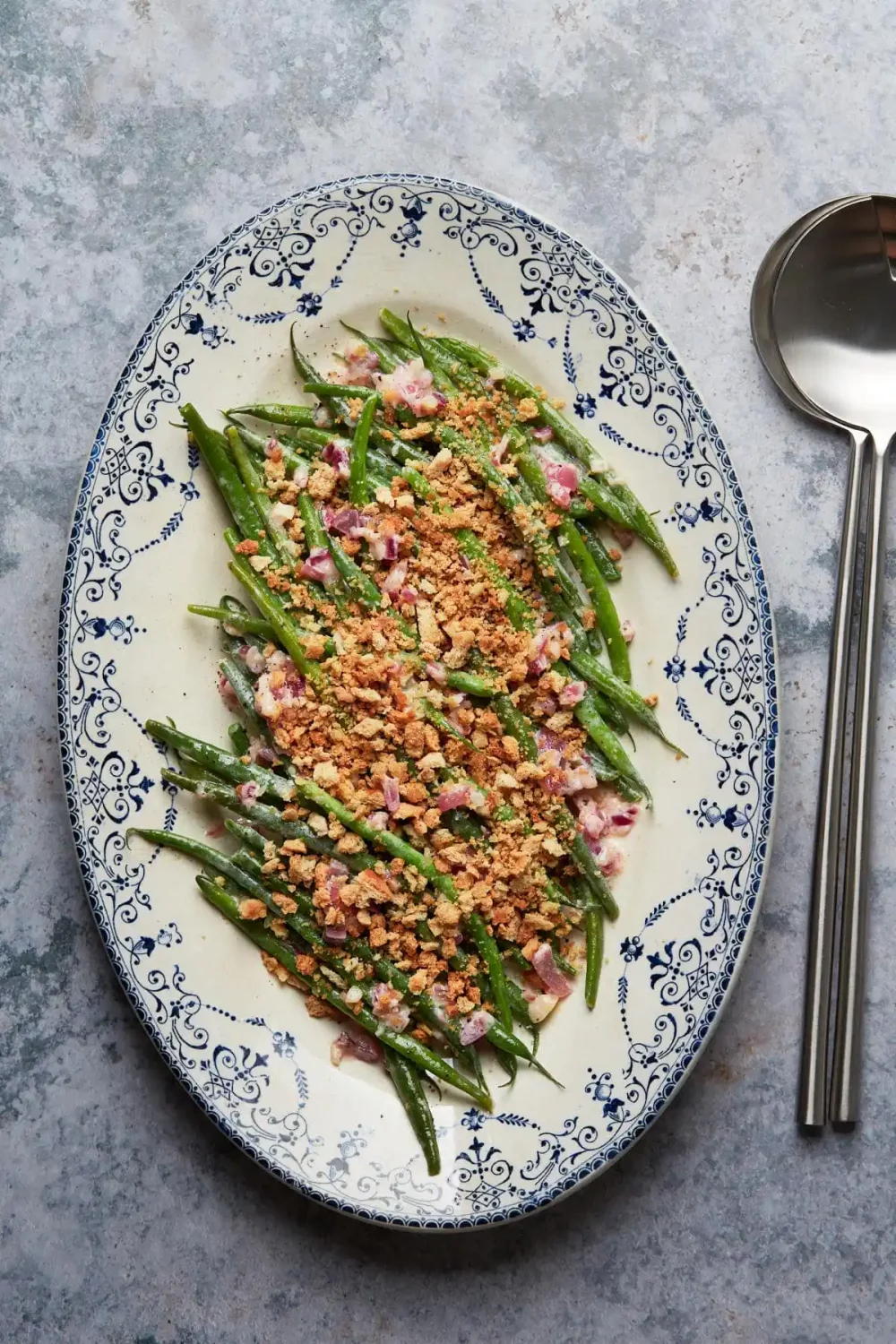 garlic aioli green beans with toasted breadcrumbs