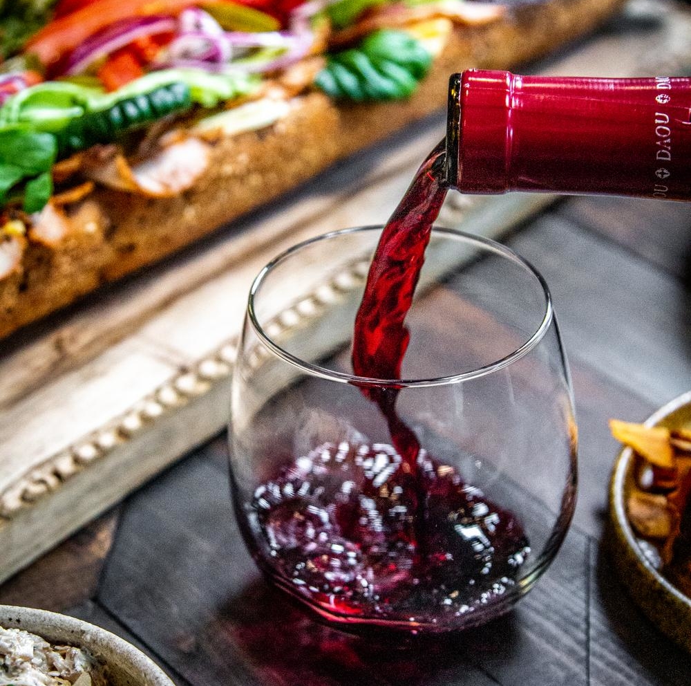 Pair a California red wine with this hoagie sandwich