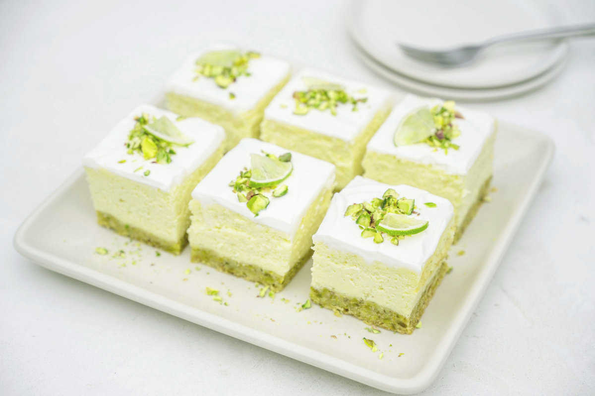 Lime Cheesecake with Pistachio Crust