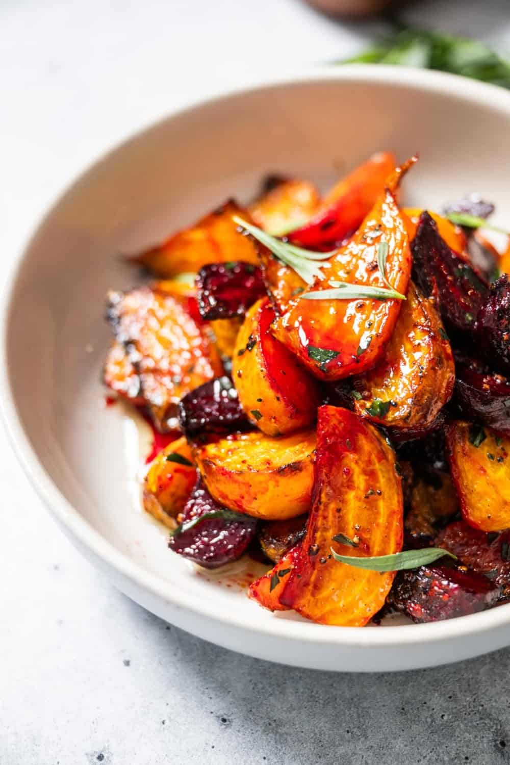 bowl full of Honey Roasted Beets