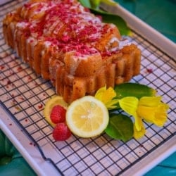 Raspberry Lemon Loaf Cake - Rachel Dunston of Rachel Makes It