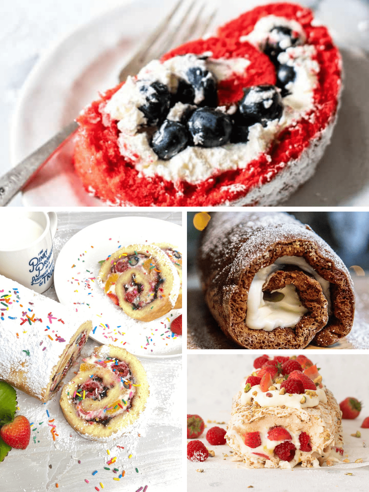 Our Best Roll Cake Recipes + Fruit-Filled Rainbow Roll Cake