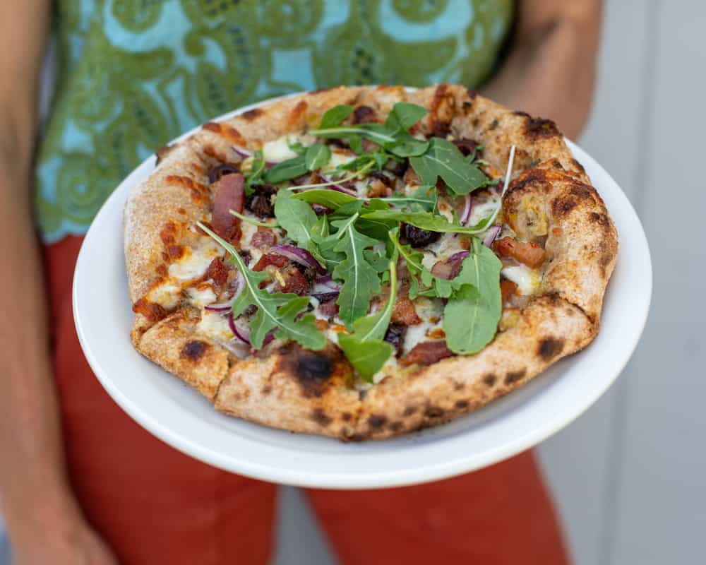 the always in season bacon and date flatbread from full of life flatbread