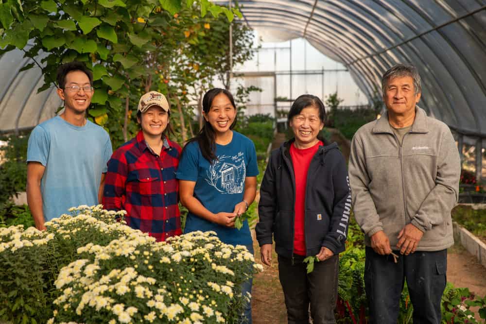 Mt. Olive Organic Farm | Family (l to r): Ephraim, LuAnnd, Esther, Karen, and  Reiner | October 2023