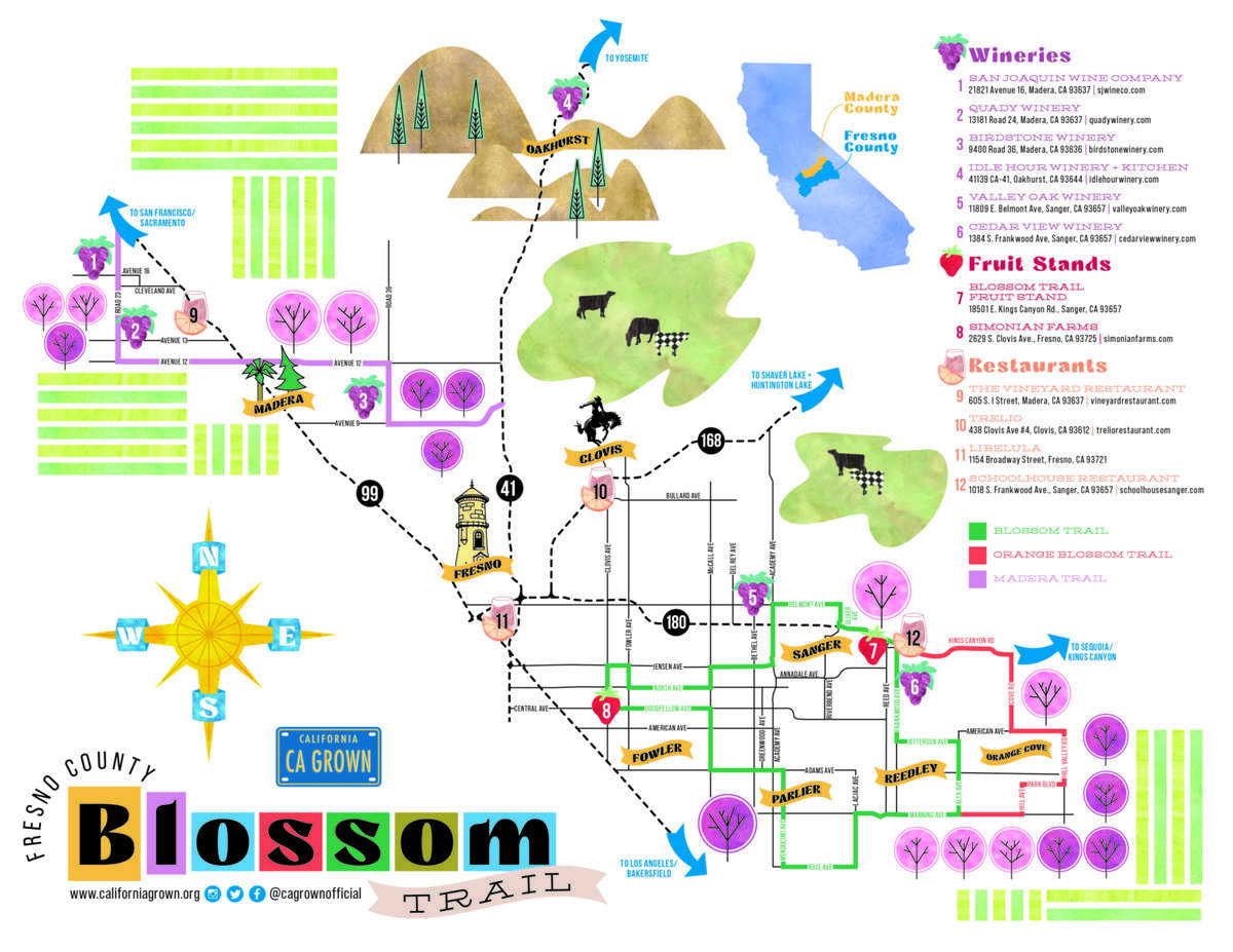Blossom Trail Printable Map