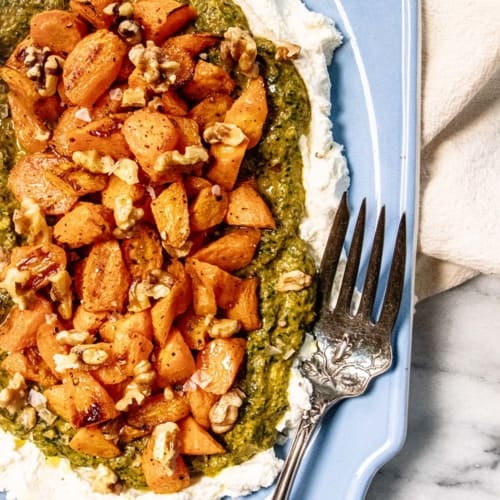 An Easy Roasted Carrots Recipe with Green Harissa