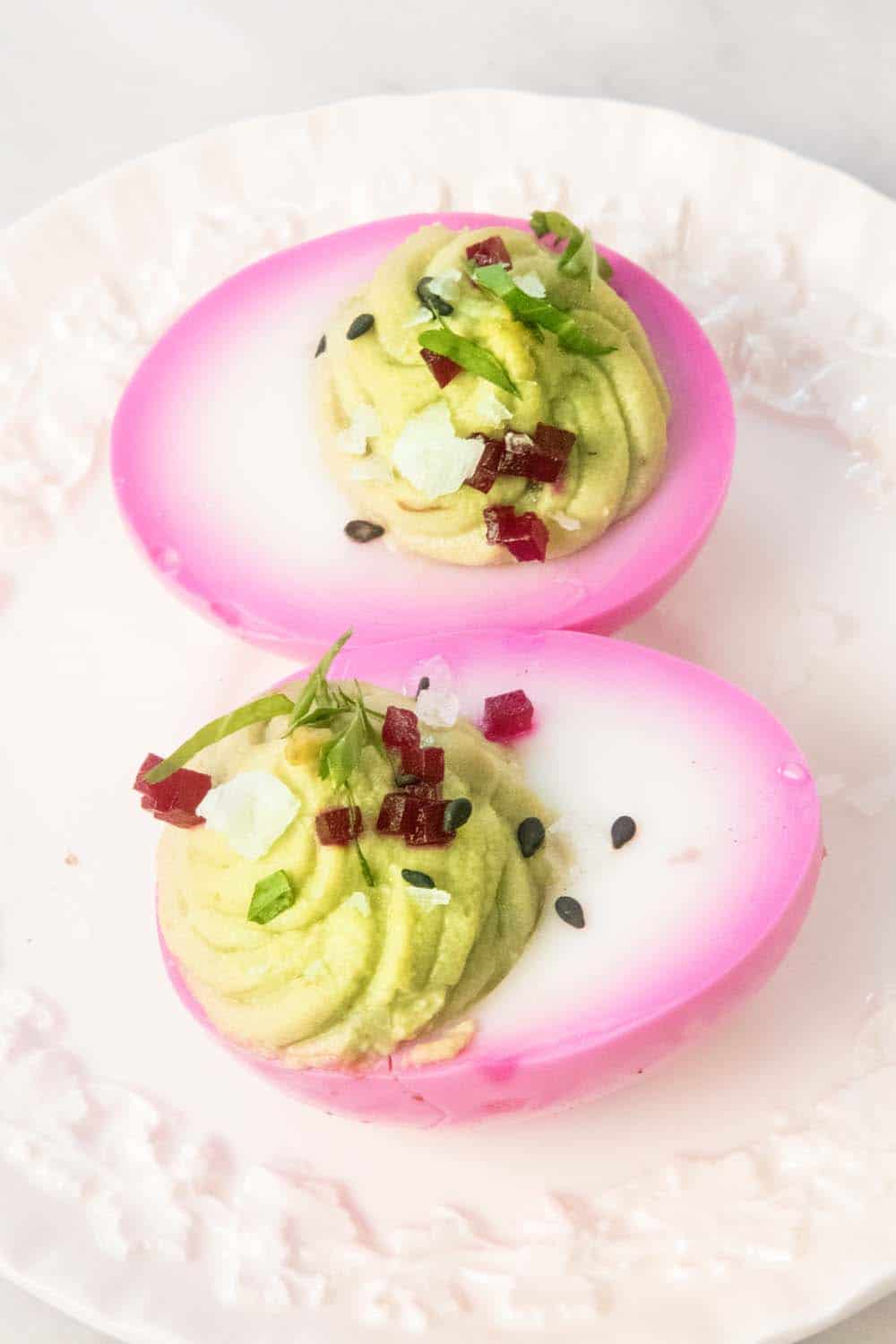 How to Make the Most Beautiful Pickled Beet & Avocado Deviled Eggs