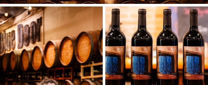 Collage of images from Blue Door Winery